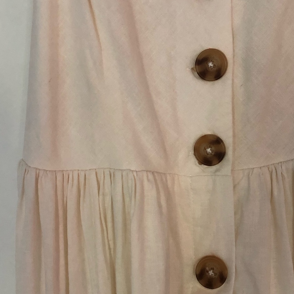 Urban Outfitters Emília White Linen Button Dress - Picture 3 of 10